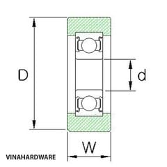 Bánh Xe Bọc Nhựa PU 1407.4.13118 – Giải Pháp Êm Ái Cho Hệ Thống Trượt & Con Lăn
