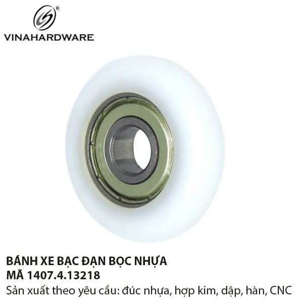 Bánh Xe Bọc Nhựa PU 1407.4.13218 – Giải Pháp Hiệu Quả Cho Cửa Lùa & Ray Trượt