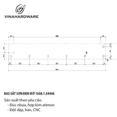 Pat (bas) sắt sơn đen mờ Vinahardware - VNH5444655B