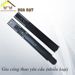 Ray bi 3 tầng giảm chấn, bản 45mm, màu đen KP ngăn hộc kéo