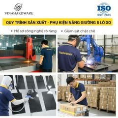 Bộ Phụ Kiện Tay Nâng Giường Âm Tủ 8 Lò Xo Vinahardware 2700.1.44291