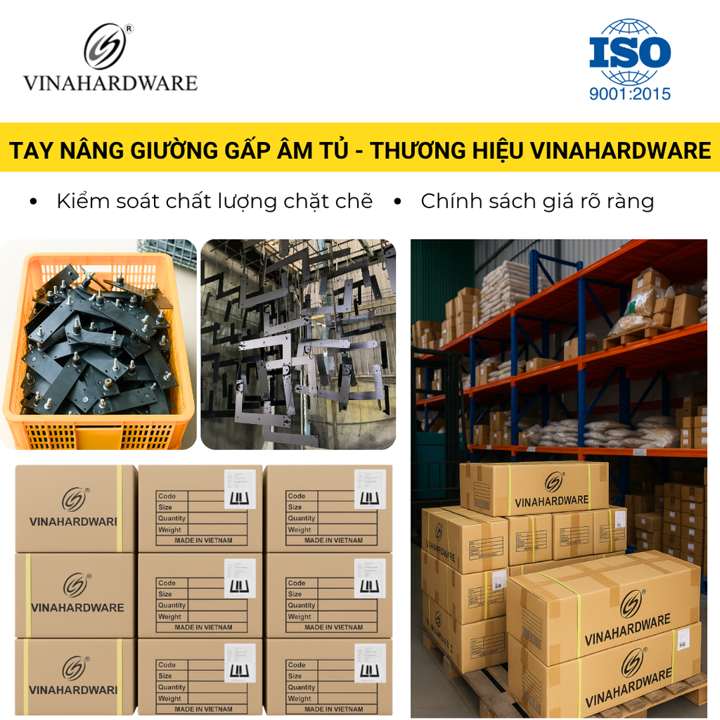 Bộ Tay Nâng Giường Âm Tủ – Mã 1802.1.13186