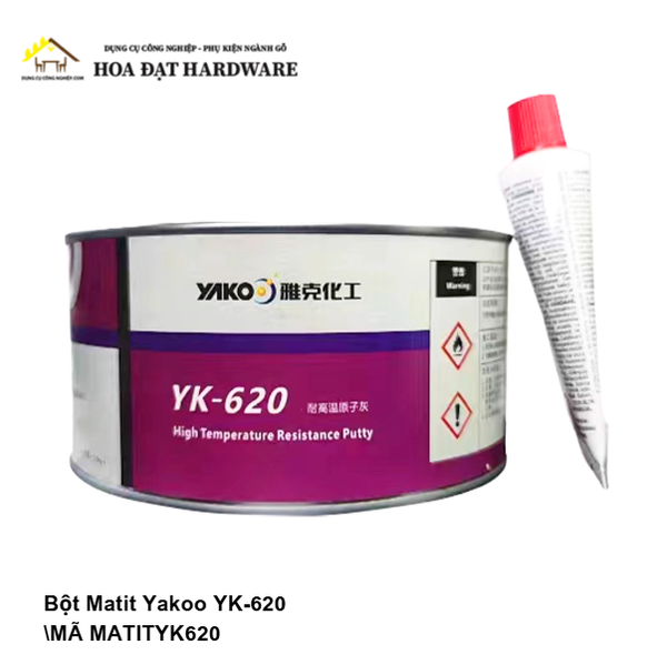 Bột Matit Yakoo YK-620 Chịu Nhiệt 220°C – Dùng Cho Sơn Tĩnh Điện | Mã 6200.4.50001