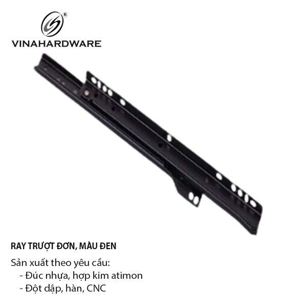 Ray trượt đơn, màu đen