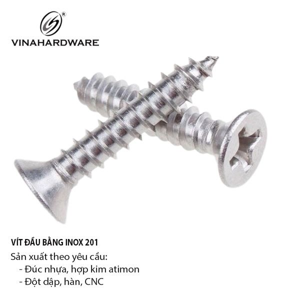 Vít đầu bằng inox 201, M4 - ZS415I