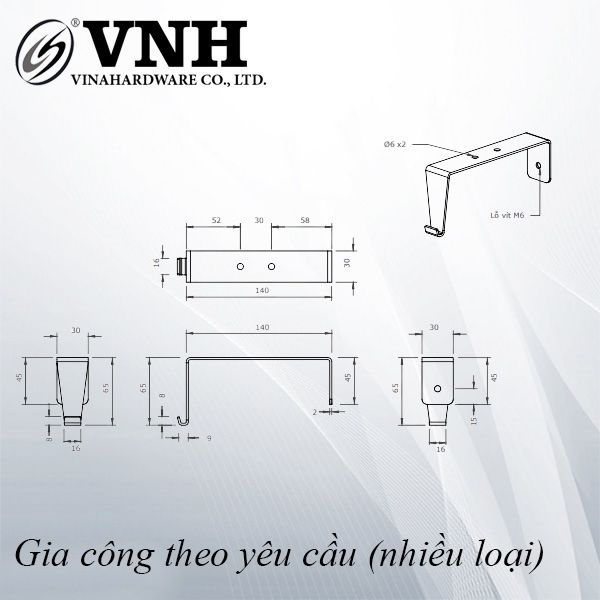 Pat (bas) móc, sơn đen cát -VNH140652B