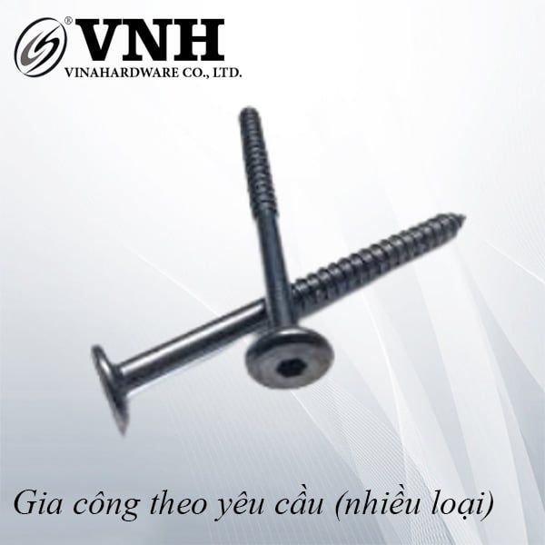 Vít gỗ lục giác chìm M6, màu đen - VGLGC650B