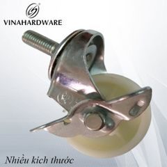 Bánh xe cao su, có khóa, màu trắng CT5027CK
