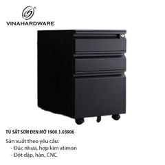 Tủ sắt ngăn kéo, sơn đen mờ - VNH500390B