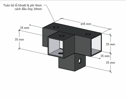 Pat (bas) sắt, sơn đen mờ Vinahardware - VNH69352B