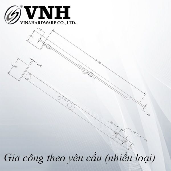 Tay nâng tủ 229x12x2mm - VNH2291425T