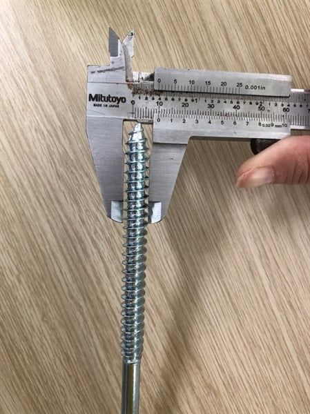 Vít phong M10 đầu lục giác ngoài, màu trắng-ZP1080