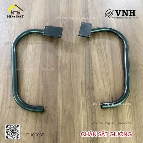 Chân Sắt Giường Loại Cong, Sơn Đen Mờ Vinahardware - Mã 3100.1.03546