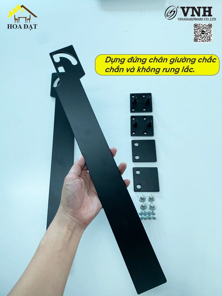 Chân Sắt Giường Xếp Gọn Âm Tủ Loại Thẳng Vinahardware Cao 450mm