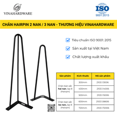 Chân bàn ghế sắt 3 nan - Chân hairpin – Mã 2103.1.08606  | Vinahardware