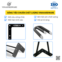 Chân bàn ghế sắt 3 nan - Chân hairpin – Mã 2103.1.08606  | Vinahardware