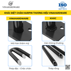 Chân bàn ghế sắt 2 nan – Chân hairpin - Mã 2103.1.13006 | Vinahardware