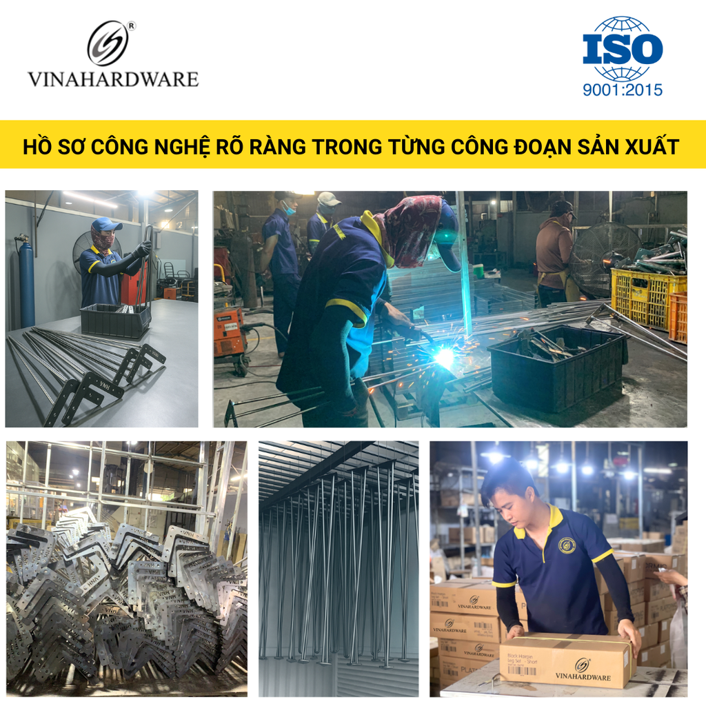 Chân bàn ghế sắt 2 nan – Chân hairpin - Mã 2103.1.13006 | Vinahardware