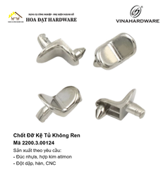 Chốt Đỡ Kệ Tủ Không Ren Vinahardware - Mã 2200.3.00124