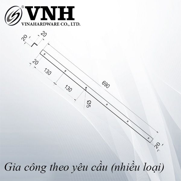 Thanh chống mo, sơn đen tĩnh điện - VNH69012B