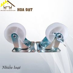 Bánh xe nhựa, có khóa, màu trắng Vinahardware - CT80CK