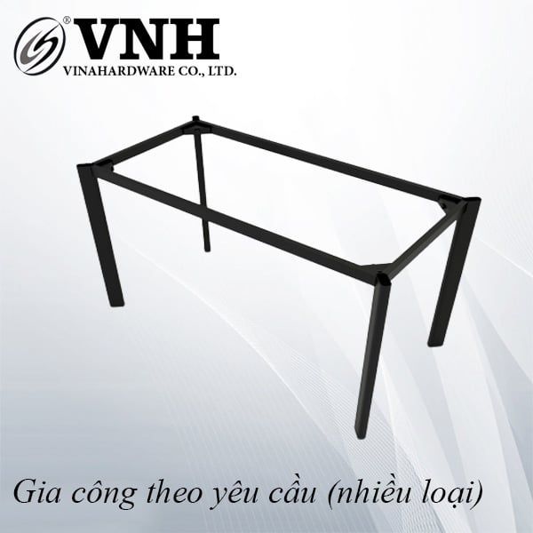 Khung Bàn Thép Sơn Tĩnh Điện Oval Lắp Ráp - Màu Đen – Vinahardware 2300.1.11846