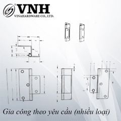Bản lề 51x60x1mm, xi đen - VNH51601-VNH51601