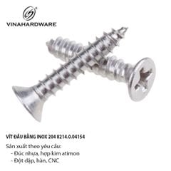 Vít đầu bằng inox 204 - M4 Vinahardware -ZS420IN4