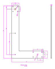 Pat sắt chữ L 392x235x55x5mm dùng cho bộ nâng giường (VN001318) - VNH392235555