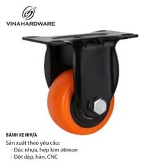 Bánh xe cố định, màu cam Vinahardware - CT28340