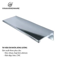 Tay nắm nhôm, màu chrome bóng gương Vinahardware- VNH16C96