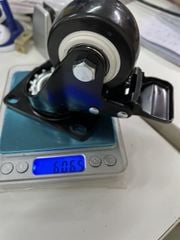 Bánh xe tủ nhựa cao cấp phi 65mm, có khóa, tổng cao 96mm VNH - CT2065CK