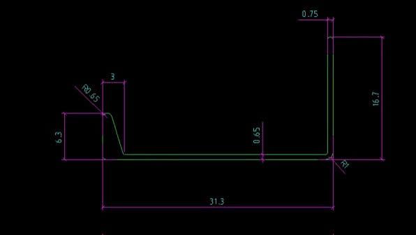 Tay nắm âm tủ nhôm, hàng loại nhẹ, màu đen Vinahardware -HD06D1000