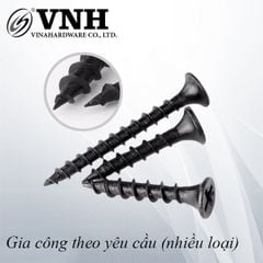 Vít đầu bằng răng thưa, thân ốm M3.5, xi đen - VG3515B23