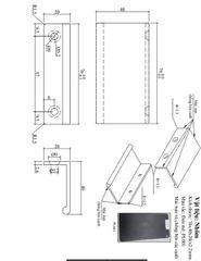 Tay nắm nhôm hình L, sơn đen - HD5776B