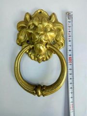 Tay nắm cổng mặt sư tử, đồng thau Vinahardware-HD0304