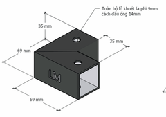 Pat (bas) sắt, sơn đen mờ Vinahardware - VNH69352B