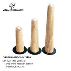 Chân bàn gỗ tiện tròn thẳng Vinahardware - VNH3560H600T