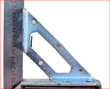 Pat (bas) ke đỡ kệ góc, sắt xi trắng - VNH0145T