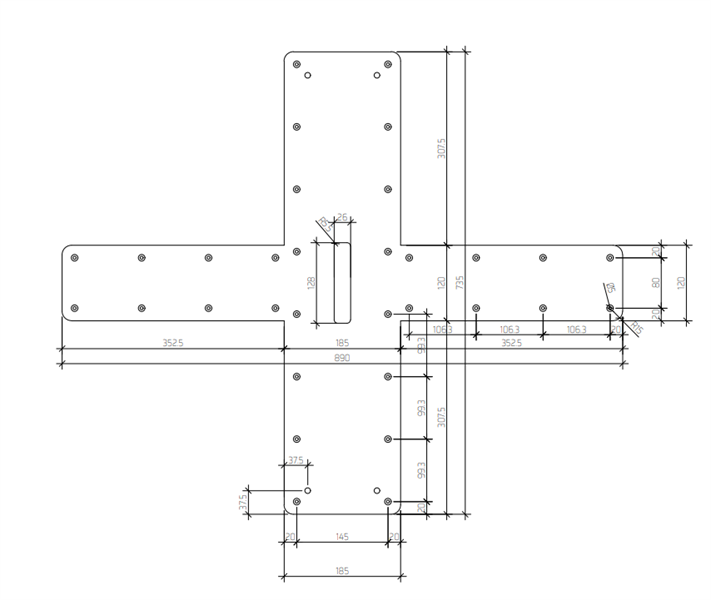 Pat (bas) sắt sơn đen mờ Vinahardware - VNH5444655B