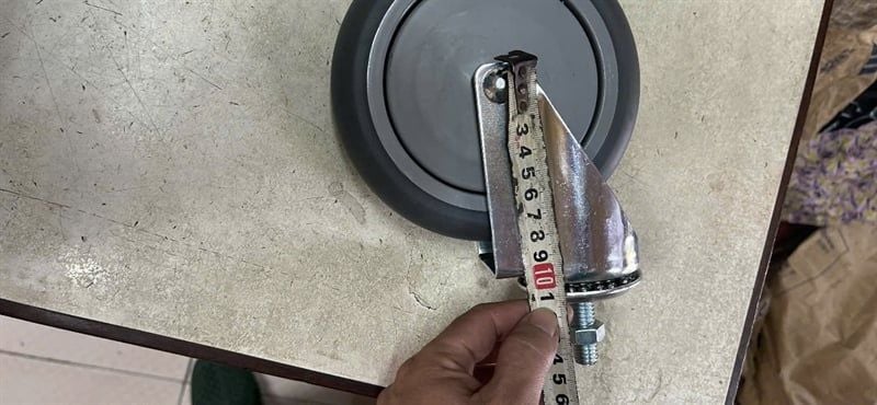 Bánh xe đẩy y tế không khóa, nhựa mềm Vinahardware - CT12P150