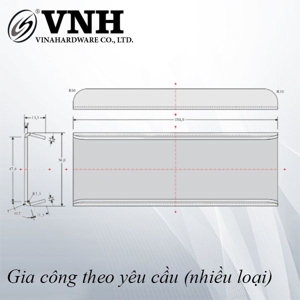 Tấm hít chìa khóa, sơn đen - VNH150542B