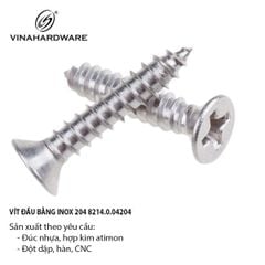 Vít đầu bằng inox 204 - M4 Vinahardware -ZS420IN4