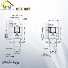 Phụ kiện cửa trượt slido classic 120P, dành cho cửa một cánh - VNH120P868