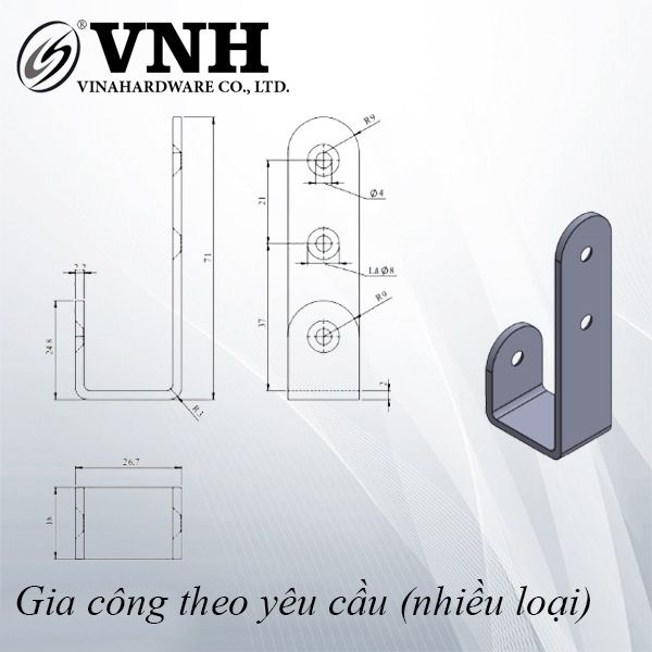 Pat (Bas) móc treo, xi đen - VNH712725