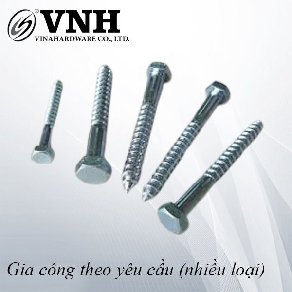 Vít phong M10 đầu lục giác ngoài, màu trắng-ZP1080