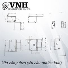 Bản lề 77x48x1mm, xi đen - VNH77481-VNH77481