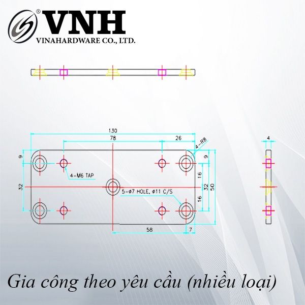 Pát (bas) sắt, sơn vàng đồng - VNH13050