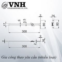 Tay Trượt Cửa Tủ Lật - Mã 1802.1.00180