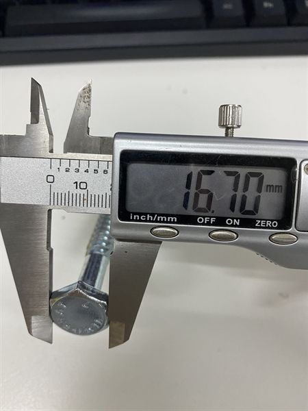 Vít phong M10 đầu lục giác ngoài, màu trắng-ZP1080